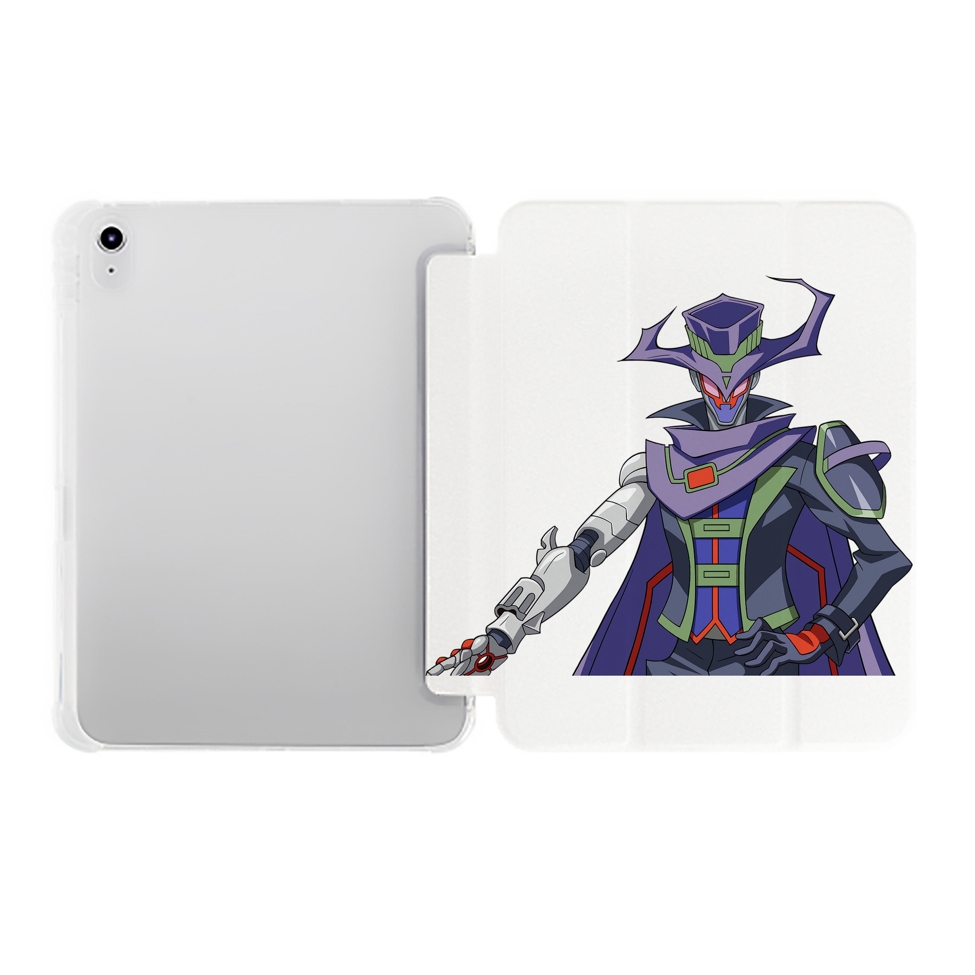 （画像用） 遊☆戯☆王 Yu-Gi-Oh! IPad ケース ペン収納付き 三つ折りスタンド PUレザー×シリコン 対応機種9.5/10.5/10.9インチ